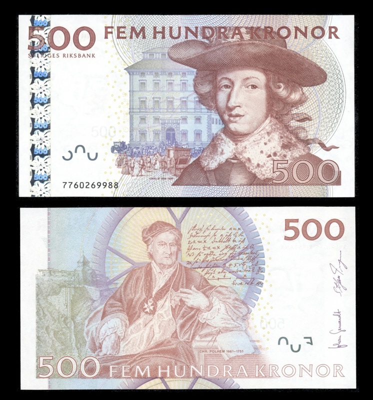 To 500 kuna sek Swedish Krona