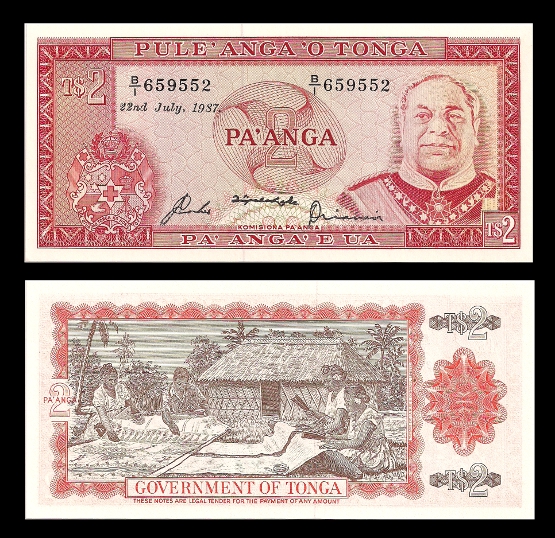 TONGA 5 Pa'anga ND P-39 Banknote Paper Money UNC 2008 